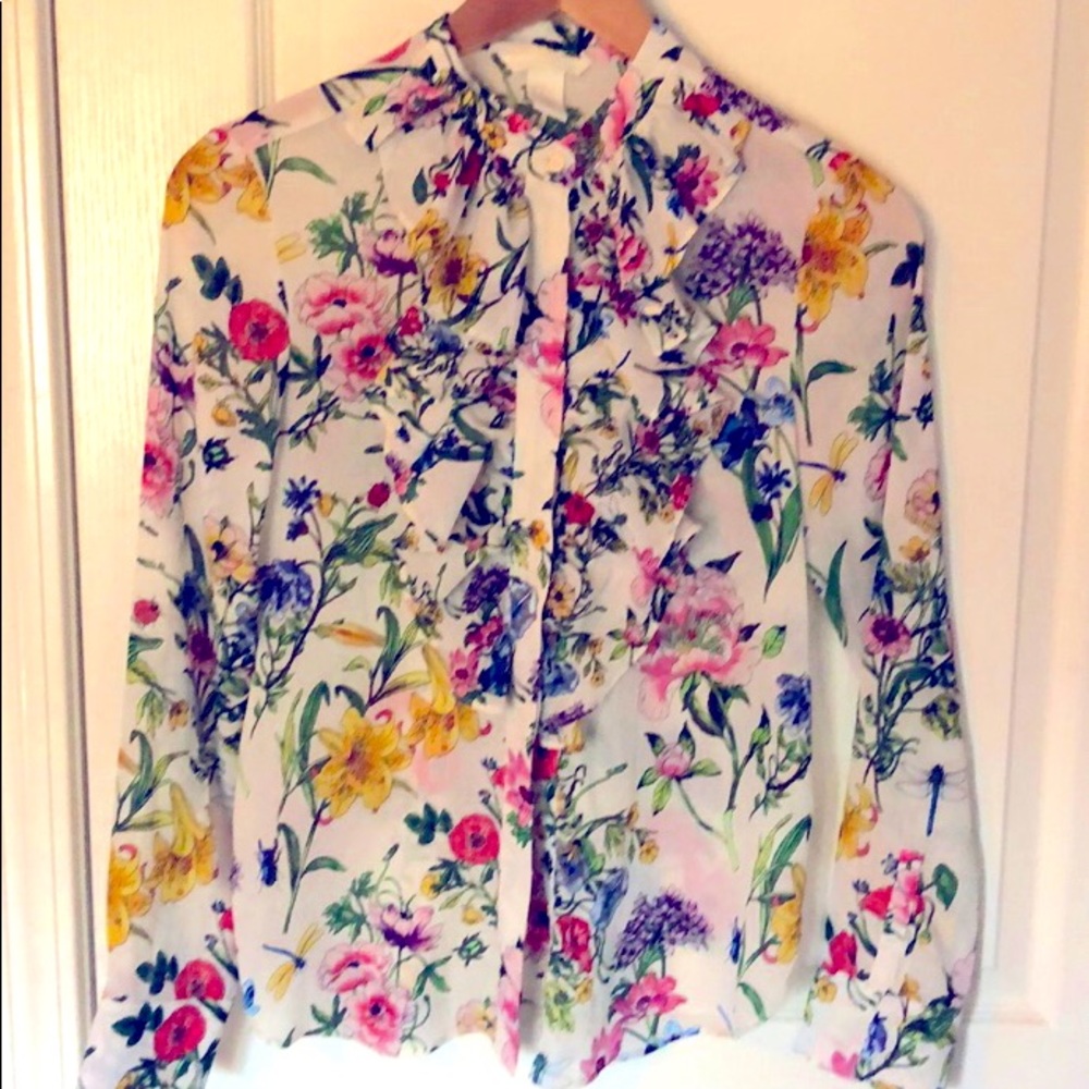 H&M flora blouse